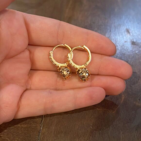 18K Gold Filled Mystical Topaz CZ Zircon Earrings - Picture 8 of 14